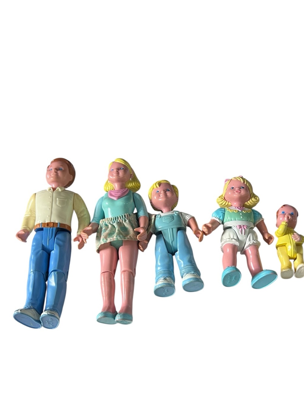 Vintage 90's Fisher Price Loving Family Dream Dollhouse Family lot of 5 Figures